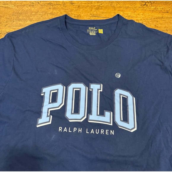 Polo Ralph Lauren Other - Polo Ralph Lauren Blue Graphic Spellout Logo Casual Big & Tall T Shirt Men's 4XB